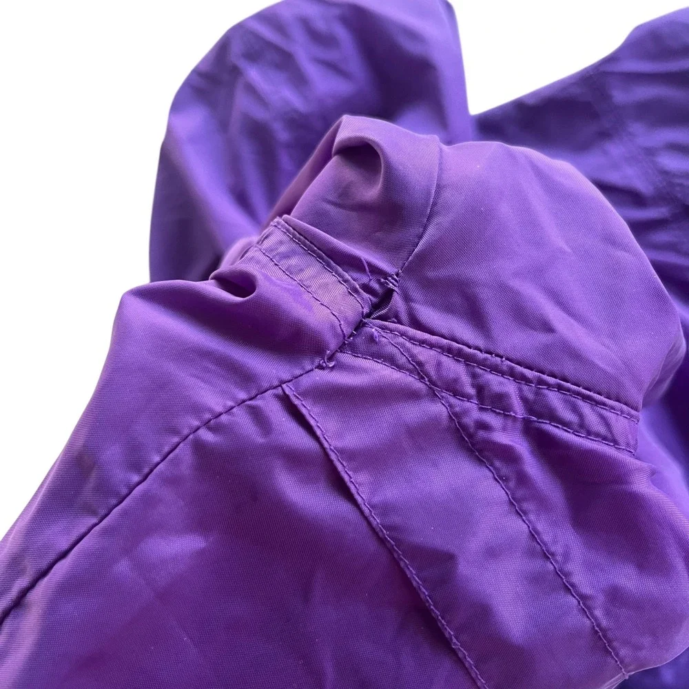 Augusta Sportswear Women XL Purple Hood Vented Pullover Windbreaker Jacket Retro